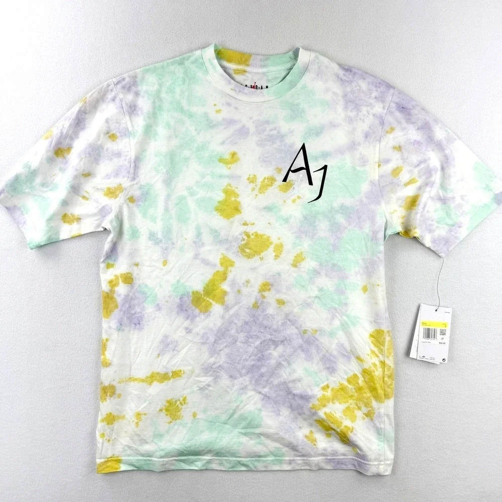 JORDAN‎ DNA Statement 85 Tie Dye Tshirt Size S Mens Purple Green New
